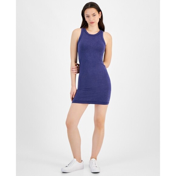 Hippie Rose Juniors' Seamless Mink Tank Dress - Deep Cobal, M - Picture 1 of 4